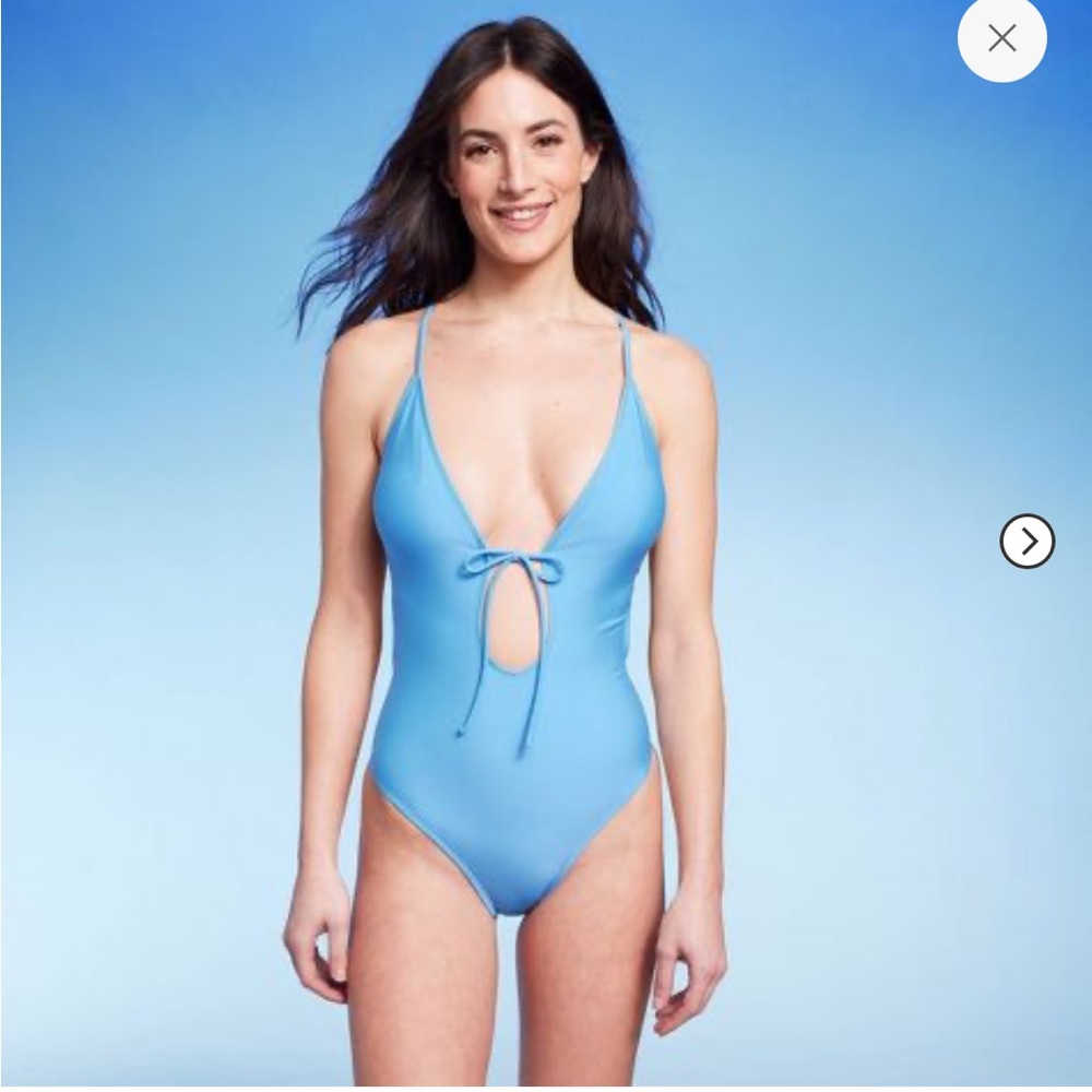 Baby blue one pice bathing suit